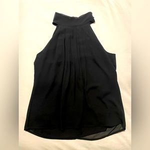 Black, chiffon halter top. Size S